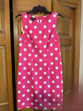 ALYX Hot Pink Polka Dot Sleeveless Sheath Dress